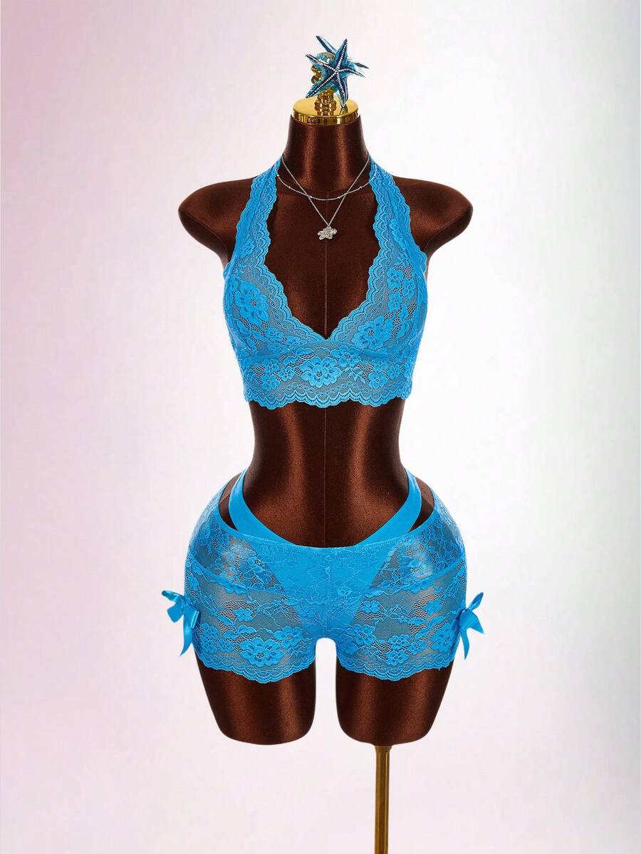 Aqua Siren Lace Three-Piece Set — product image 3
