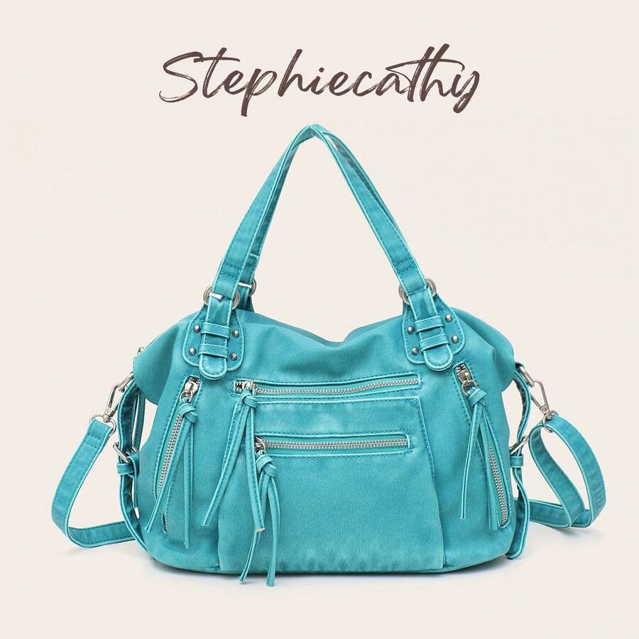Aqua Washed Mini Shoulder Bag - view 10