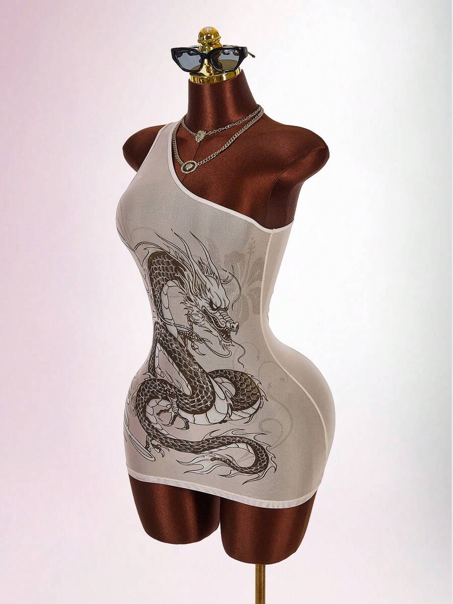 Gallery Muse One-Shoulder Mesh Cover-Up — product image 1