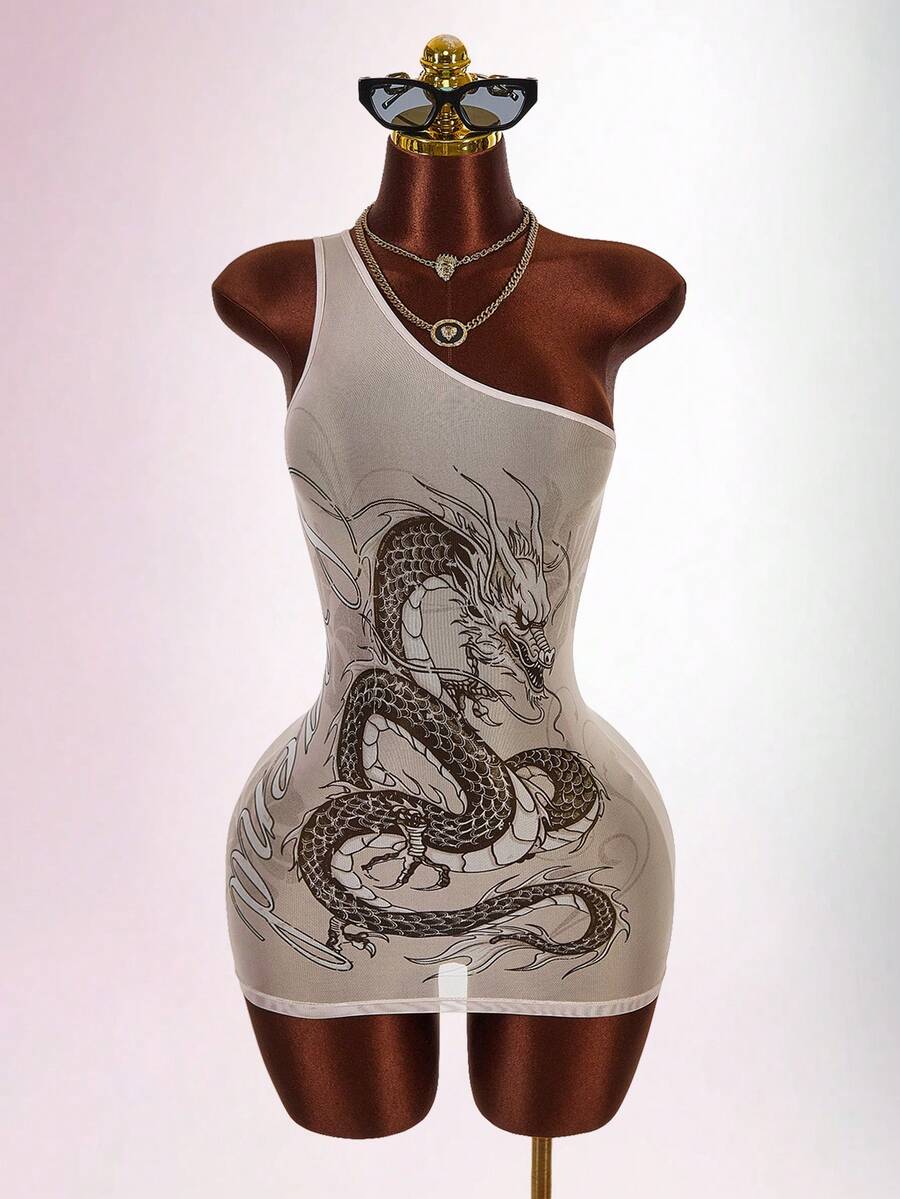 Gallery Muse One-Shoulder Mesh Cover-Up — product image 2