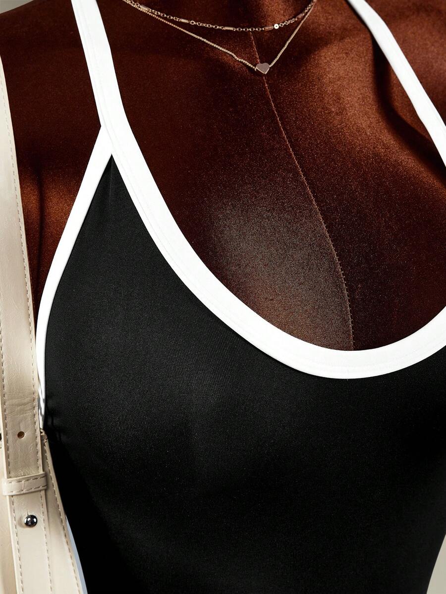Monochrome Motion Halter Romper — product image 7
