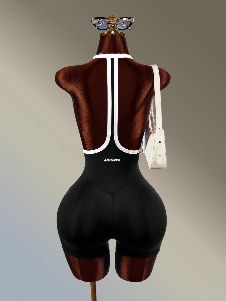Monochrome Motion Halter Romper — product image 10
