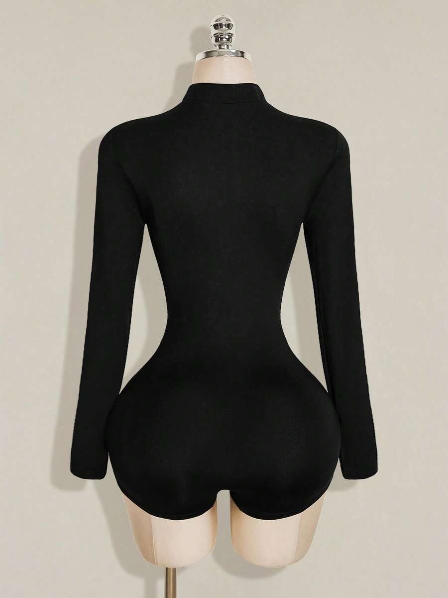 Noir Icon Cutout Romper — product image 2