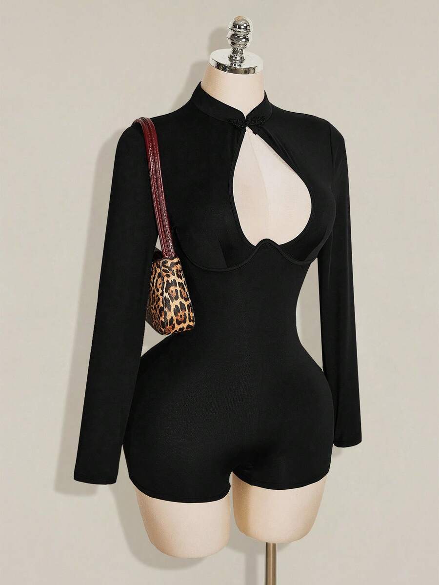 Noir Icon Cutout Romper — product image 3