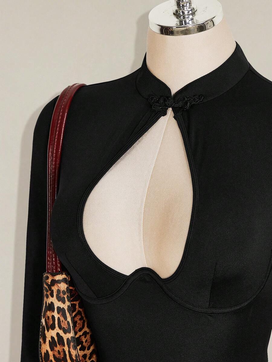 Noir Icon Cutout Romper — product image 4