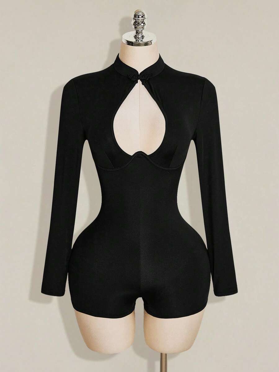 Noir Icon Cutout Romper — product image 6