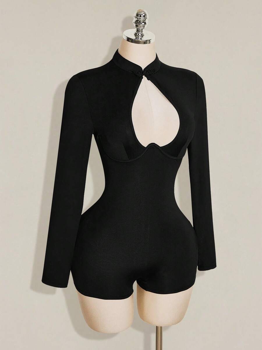Noir Icon Cutout Romper — product image 7