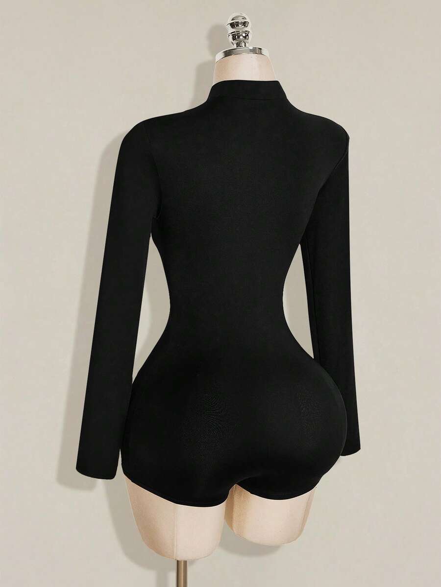 Noir Icon Cutout Romper — product image 10