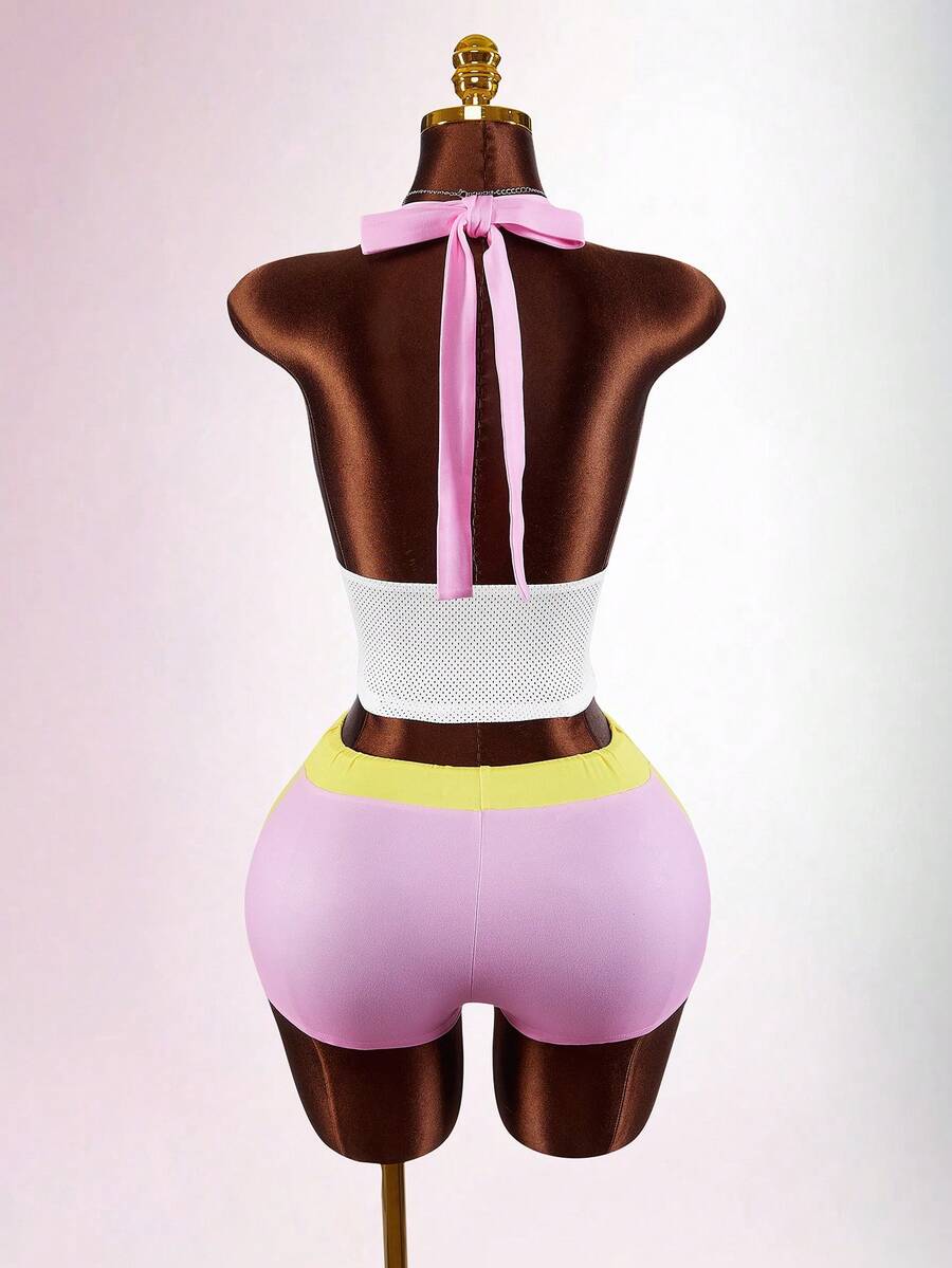 Pink Eclipse Mesh Two-Piece Set — product image 2