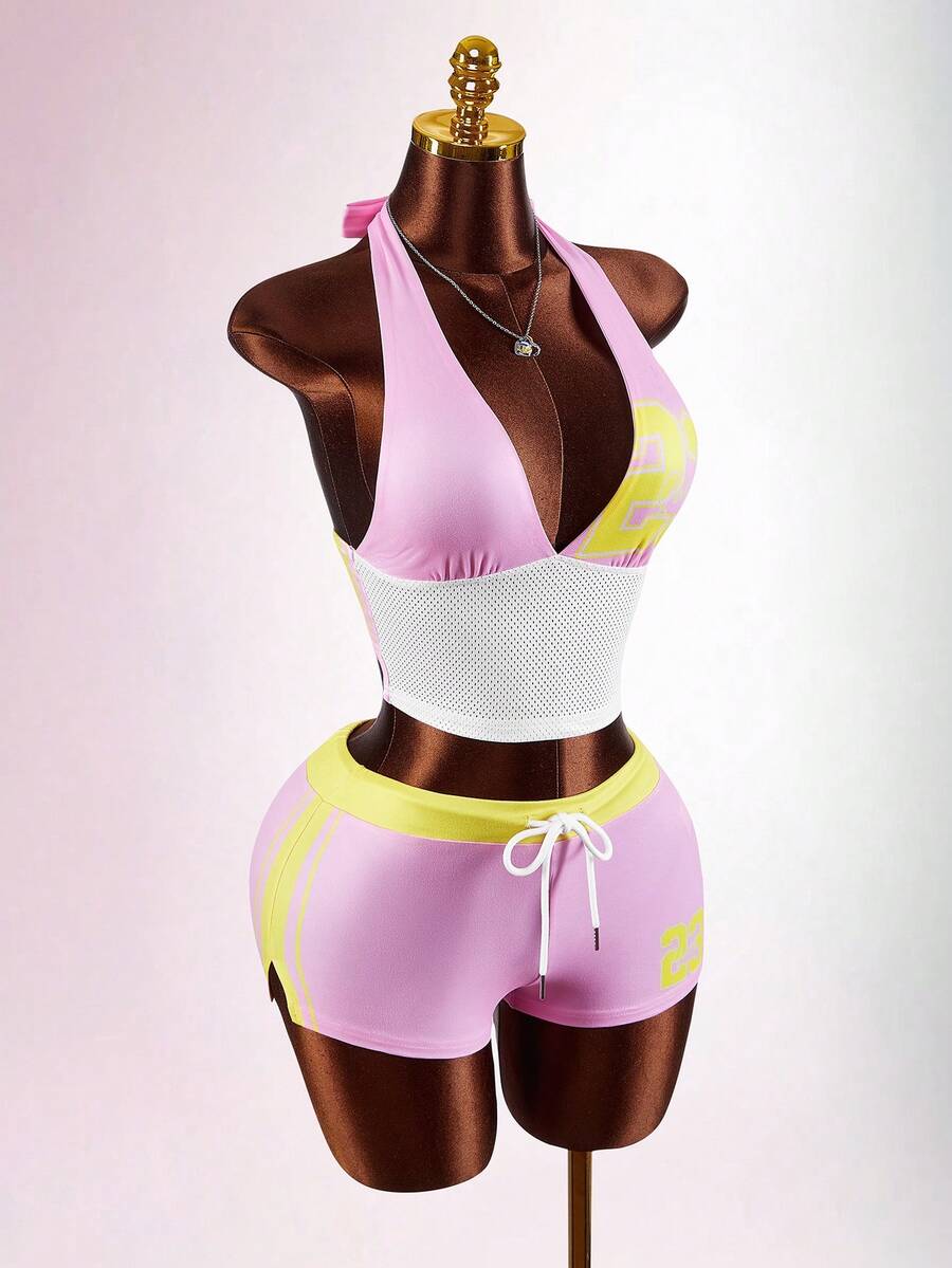 Pink Eclipse Mesh Two-Piece Set — product image 3