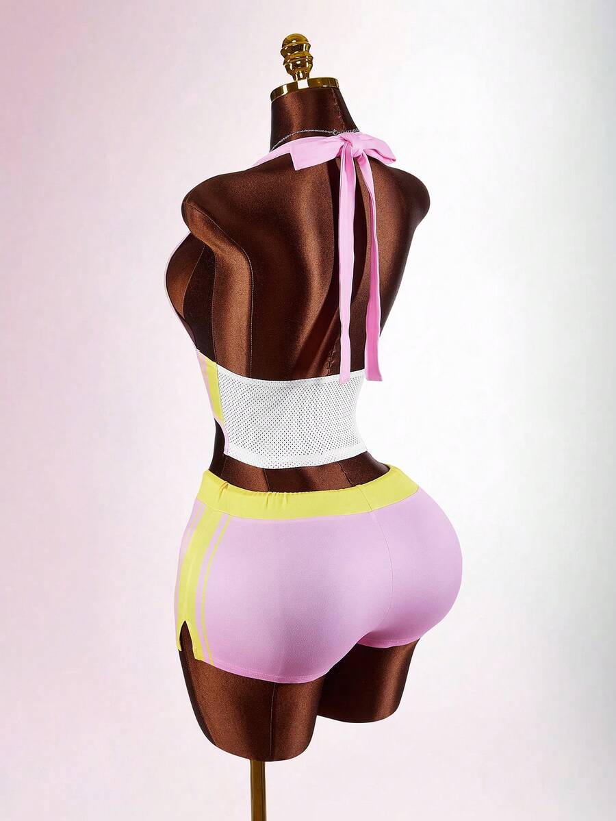 Pink Eclipse Mesh Two-Piece Set — product image 7