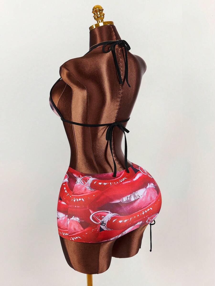 Pink Voltage Graffiti Three-Piece Swim Set — product image 1
