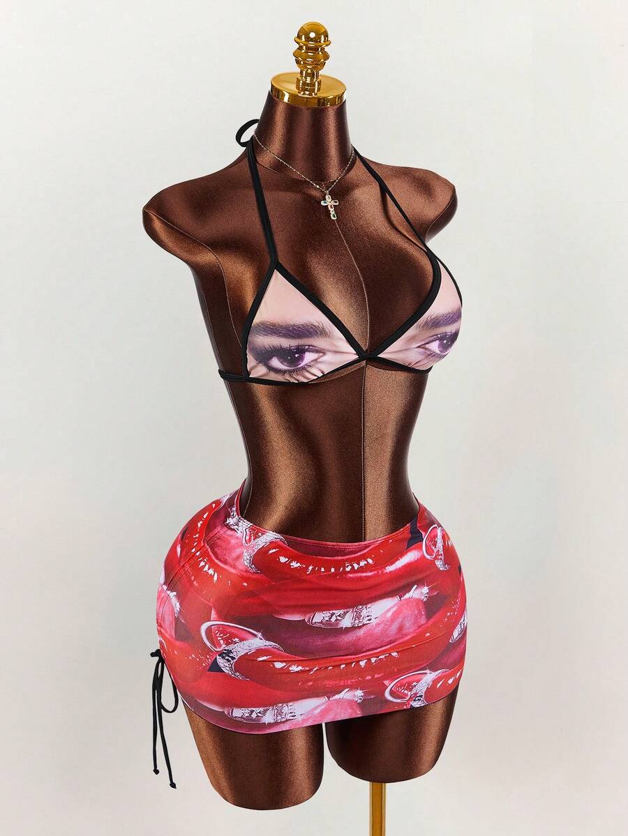 Pink Voltage Graffiti Three-Piece Swim Set — product image 10