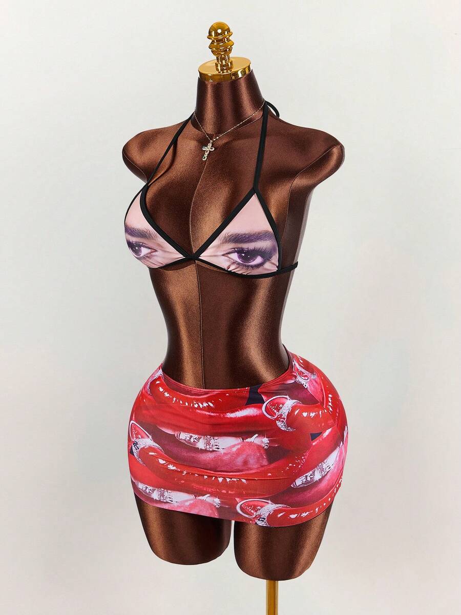 Pink Voltage Graffiti Three-Piece Swim Set — product image 11