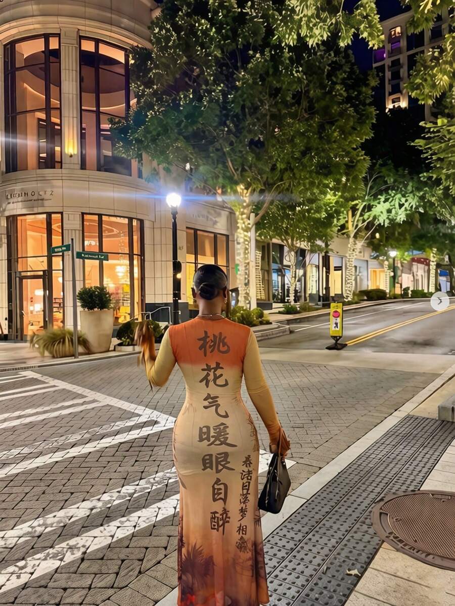 Poetry Muse Graphic Maxi Dress — product image 1