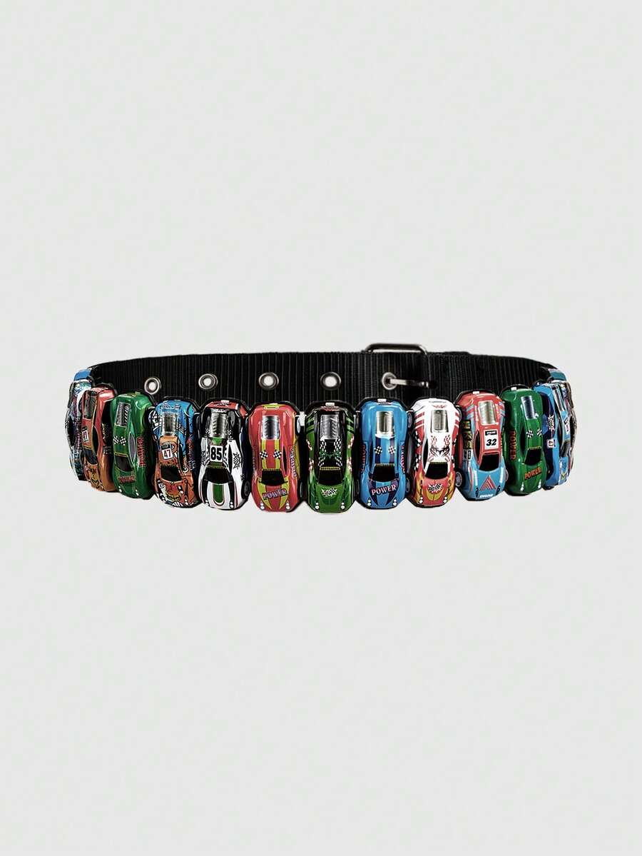 Racing Patchwork Needle-Buckle Belt - view 1