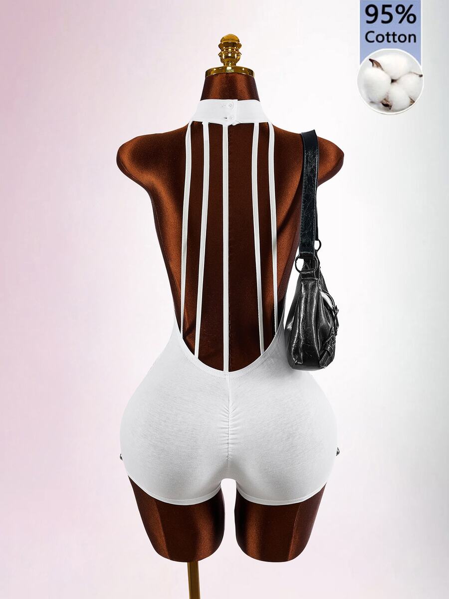 Rivet Backless Street Jumpsuit - view 8