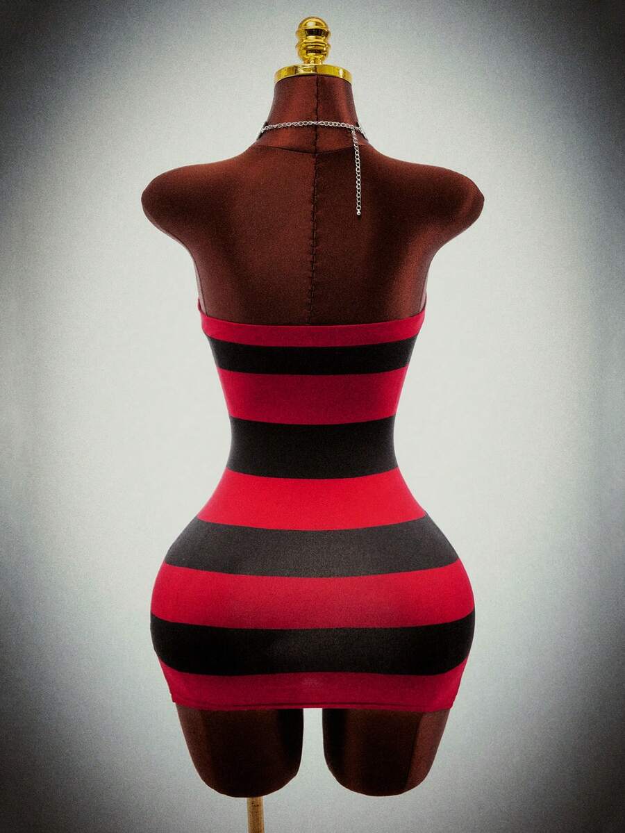 Rouge Static Rhinestone Mini Dress — product image 2