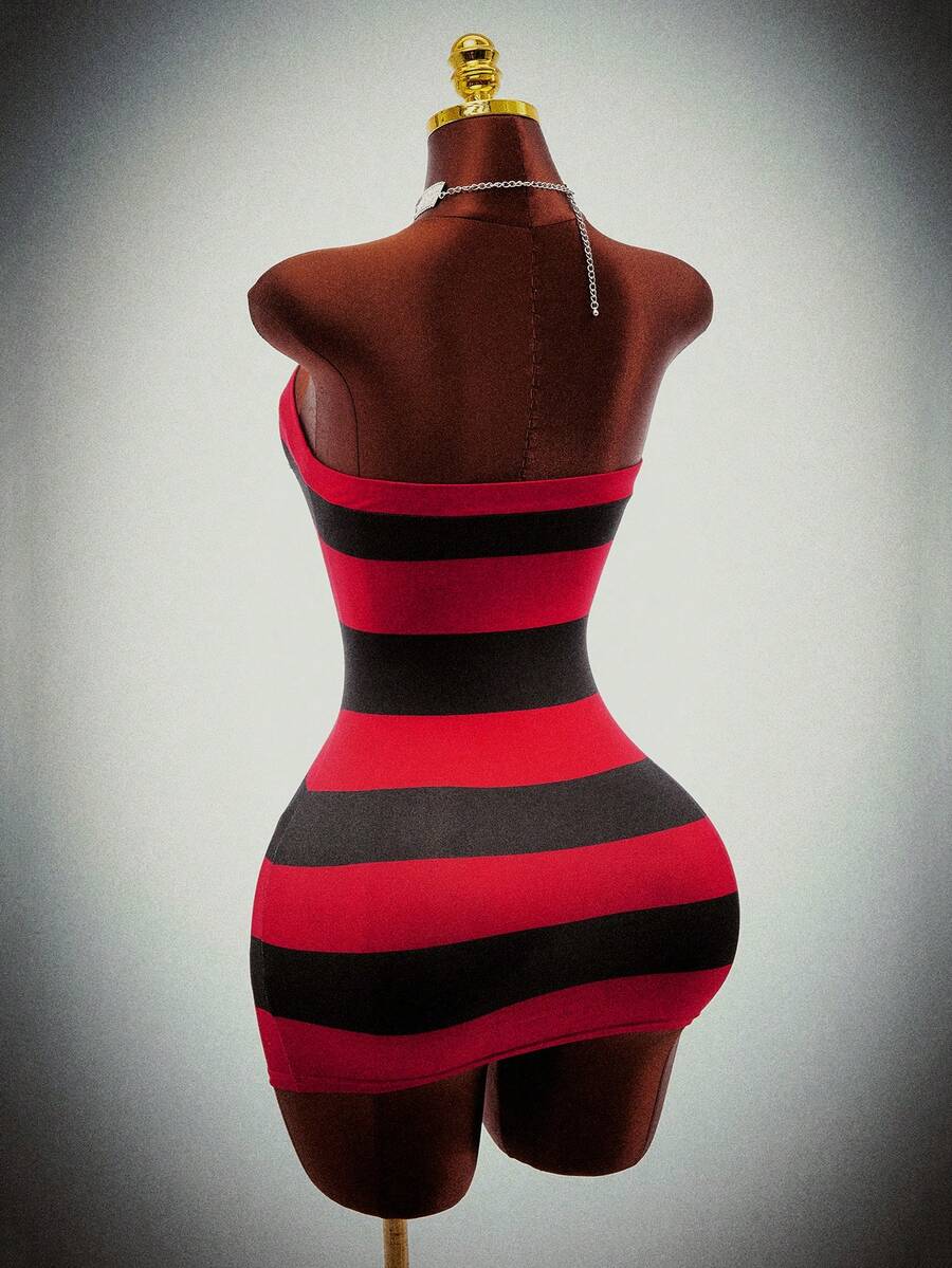Rouge Static Rhinestone Mini Dress — product image 7