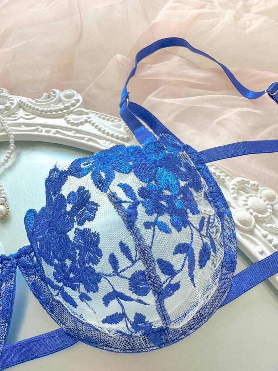 Sky Bloom Embroidered Lingerie Set — product image 3