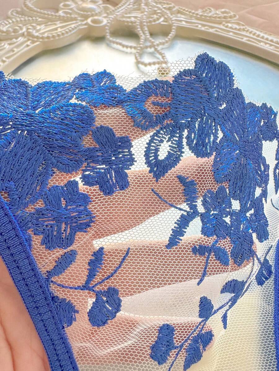 Sky Bloom Embroidered Lingerie Set — product image 4