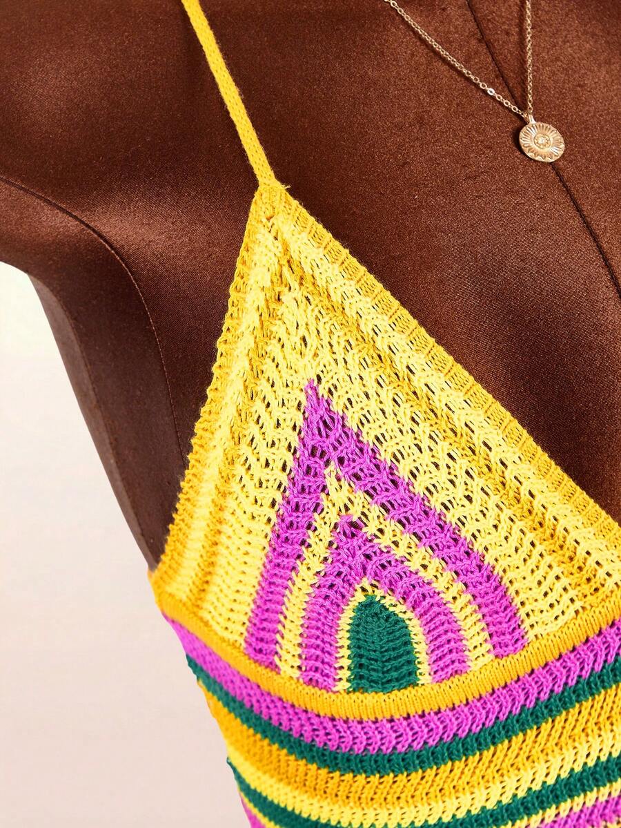 Stripe Siren Halter Knit Jumpsuit — product image 7