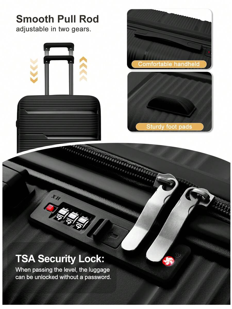 Two-Piece TSA Spinner Luggage Set detail view