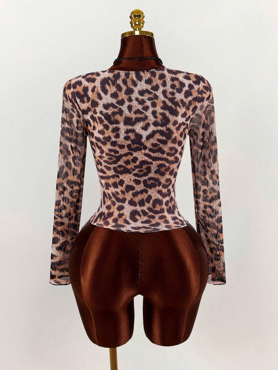 Wild Lace Leopard Long-Sleeve Top — product image 10
