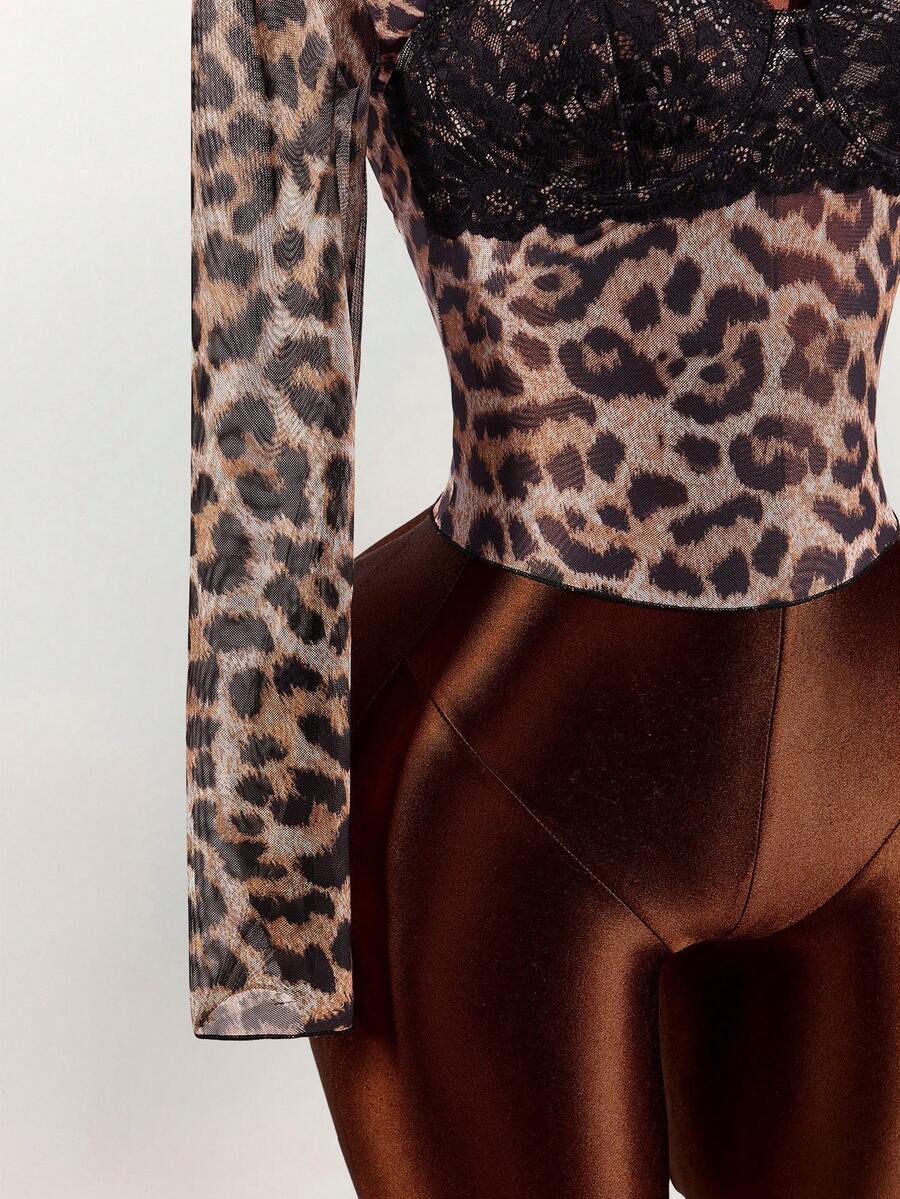 Wild Lace Leopard Long-Sleeve Top — product image 13